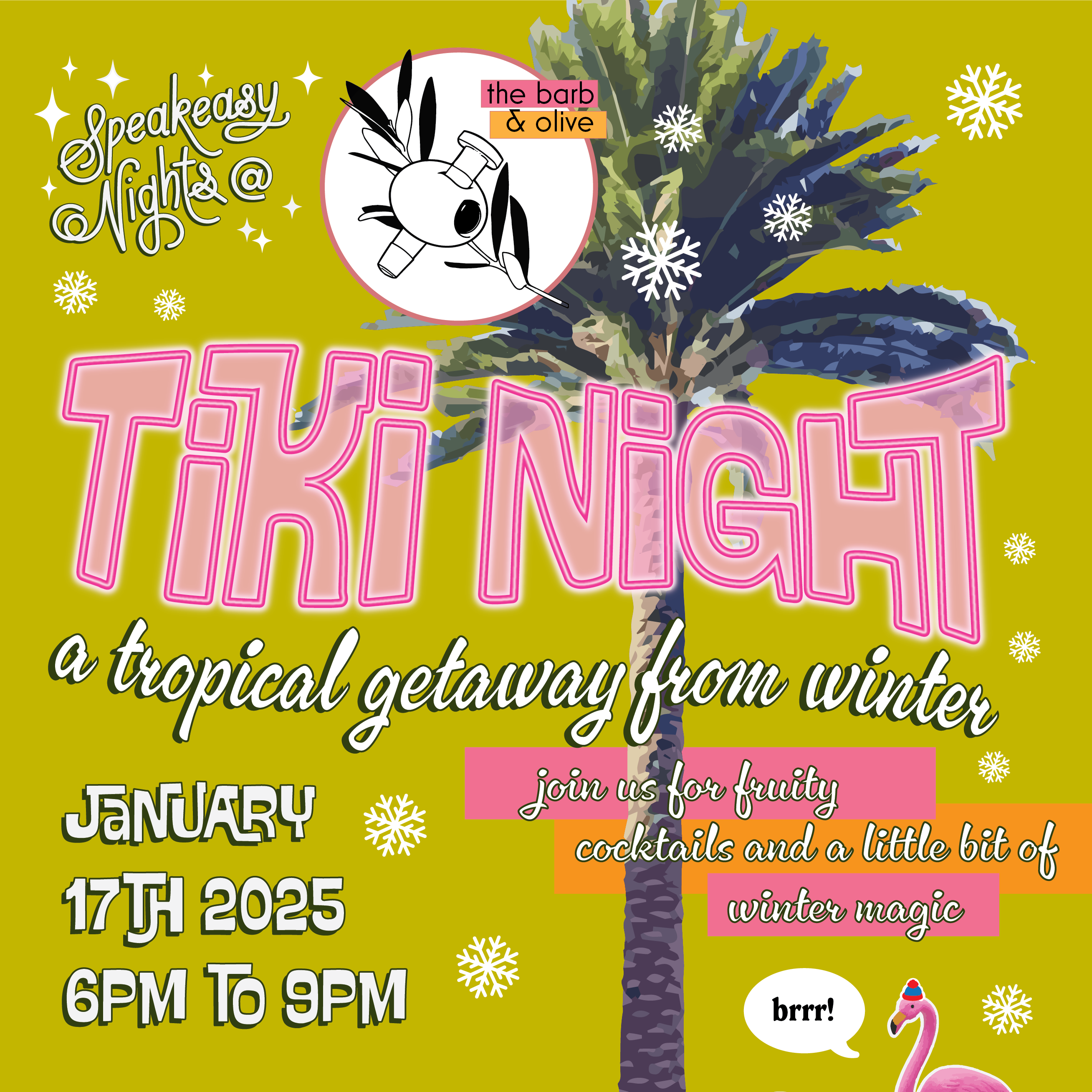 SpeakEasy Night: Tiki Night, a tropical getaway from winter 🌴❄️